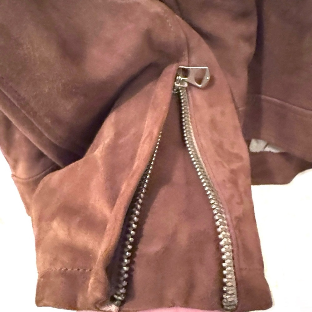 SALE * Vintage Italian Cognac Suede Moto Jacket * EVC - Picture 4 of 10